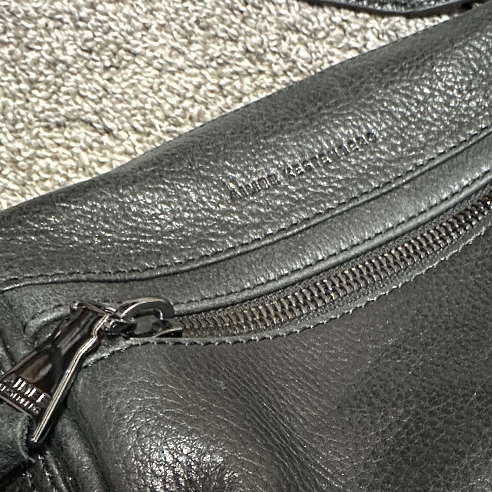 Aimee Kestenberg Bleecker Black Shimmer Leather Shoulder Bag - Picture 2 of 12